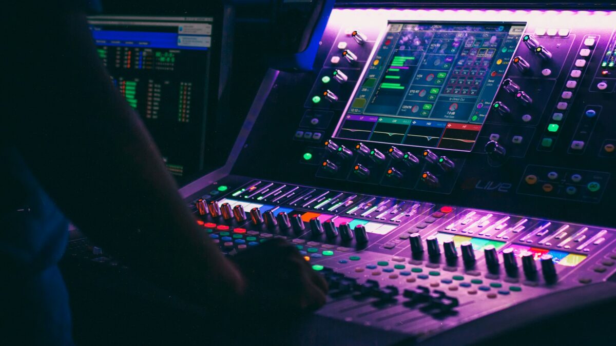 Church audio mixing board sound system
