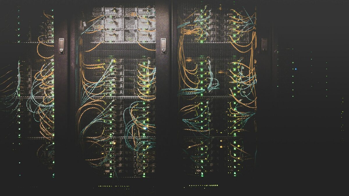 Network server rack with structured cabling