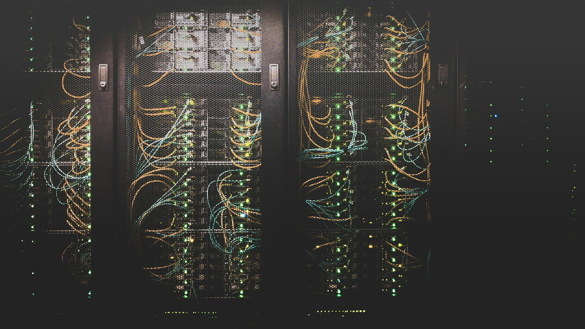 Network server rack with structured cabling
